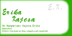 erika kajcsa business card